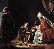 VICTORS, Jan Hannah Giving Her Son Samuel to the Priest ar USA oil painting artist